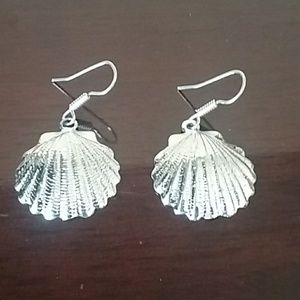 Sterling Silver Shell Earrings Taxco.925